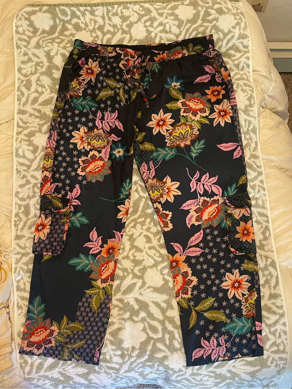 Johnny Was Delfino Kelly Women’s Silk Cargo Pants XL - Picture 6 of 8